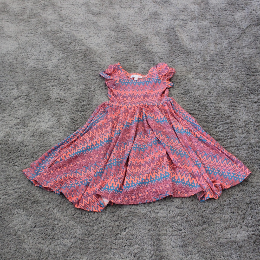 flowly teal and pink dress